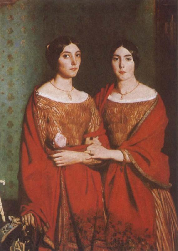 Theodore Chasseriau The Two Sisters France oil painting art